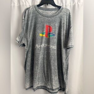 Gray PlayStation Logo T-Shirt